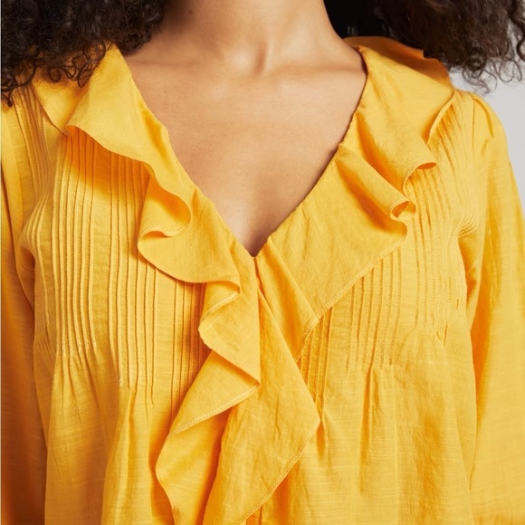 Faherty Cambria Blouse in Golden Glow - Picture 3 of 10